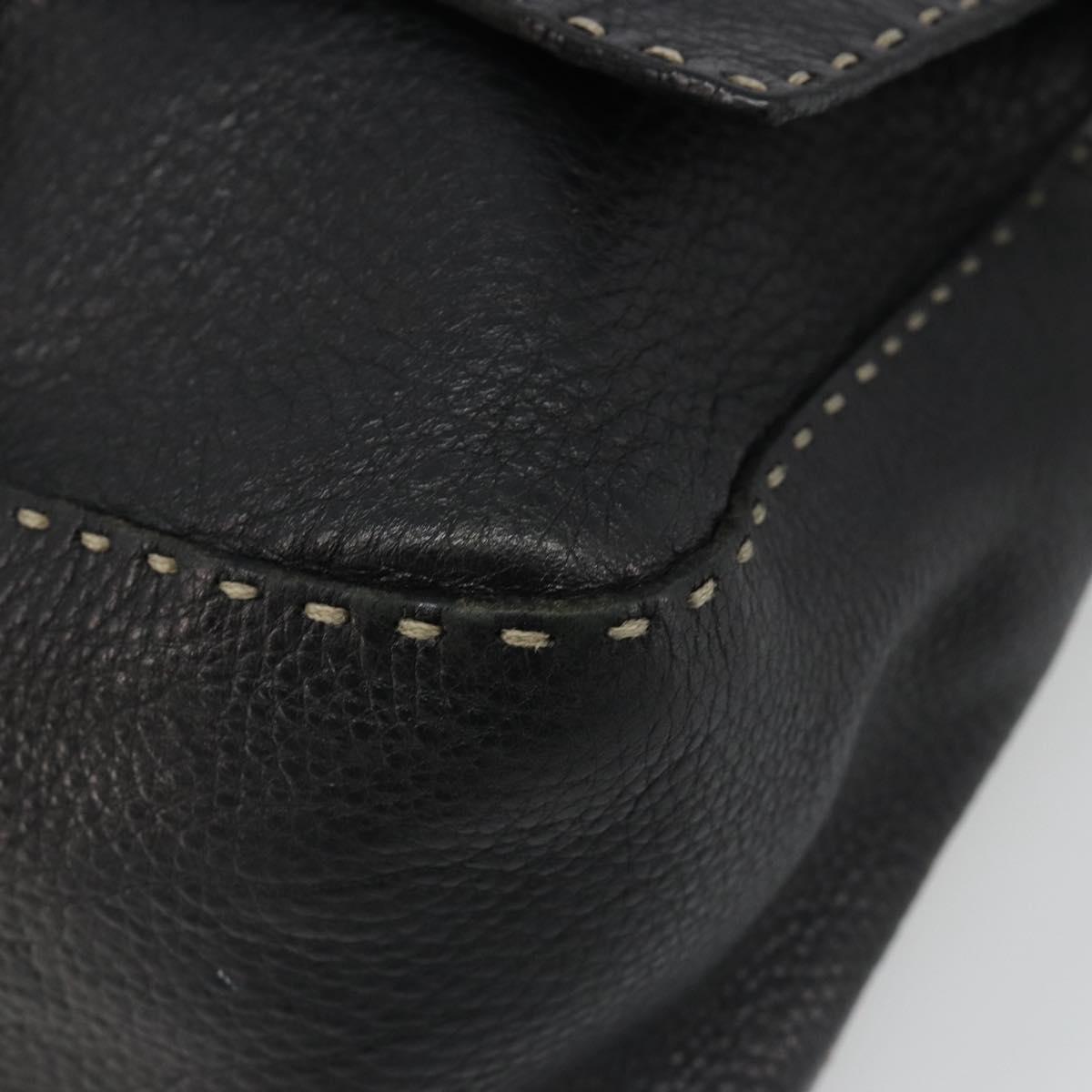 Fendi Black Leather Mama Baguette