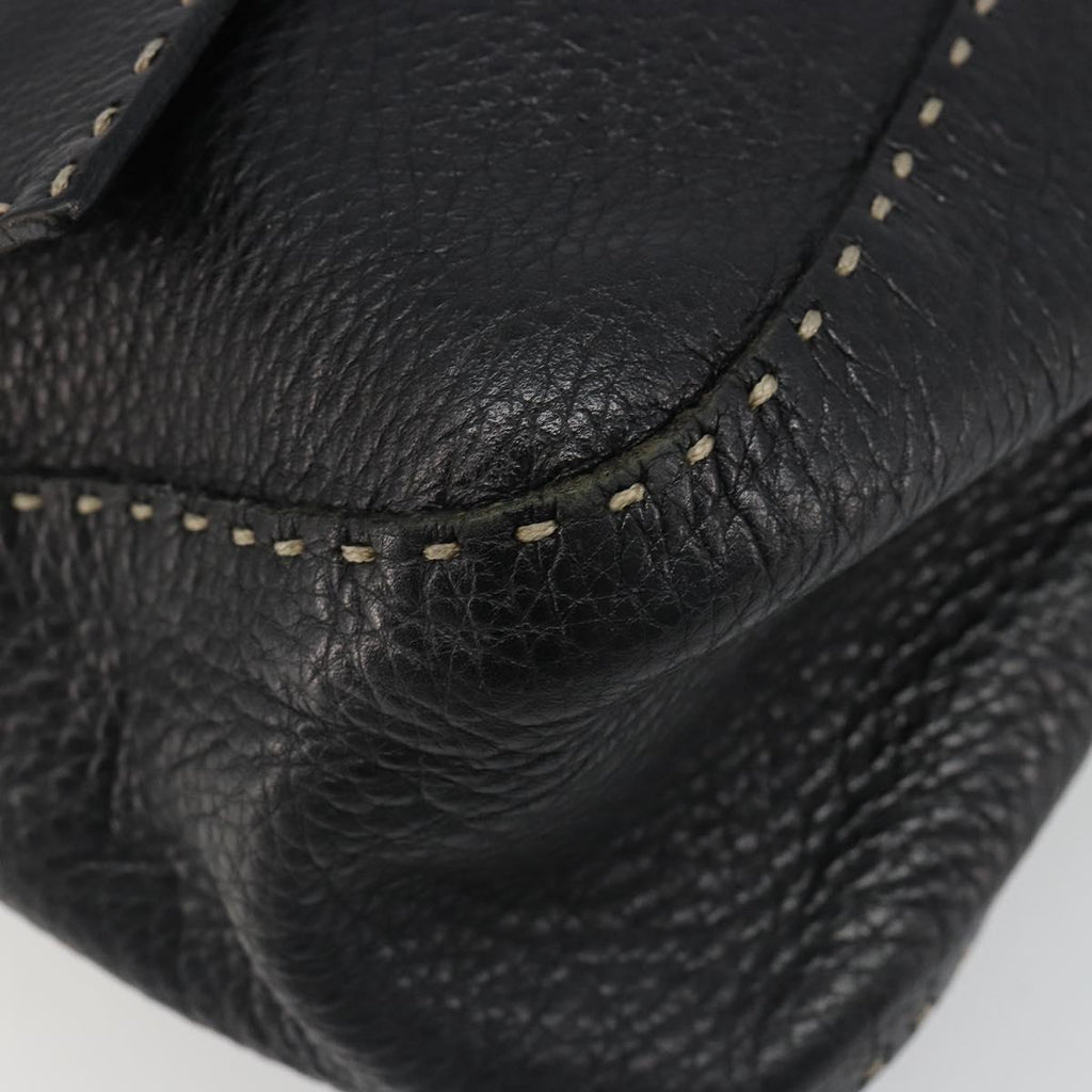 Fendi Black Leather Mama Baguette
