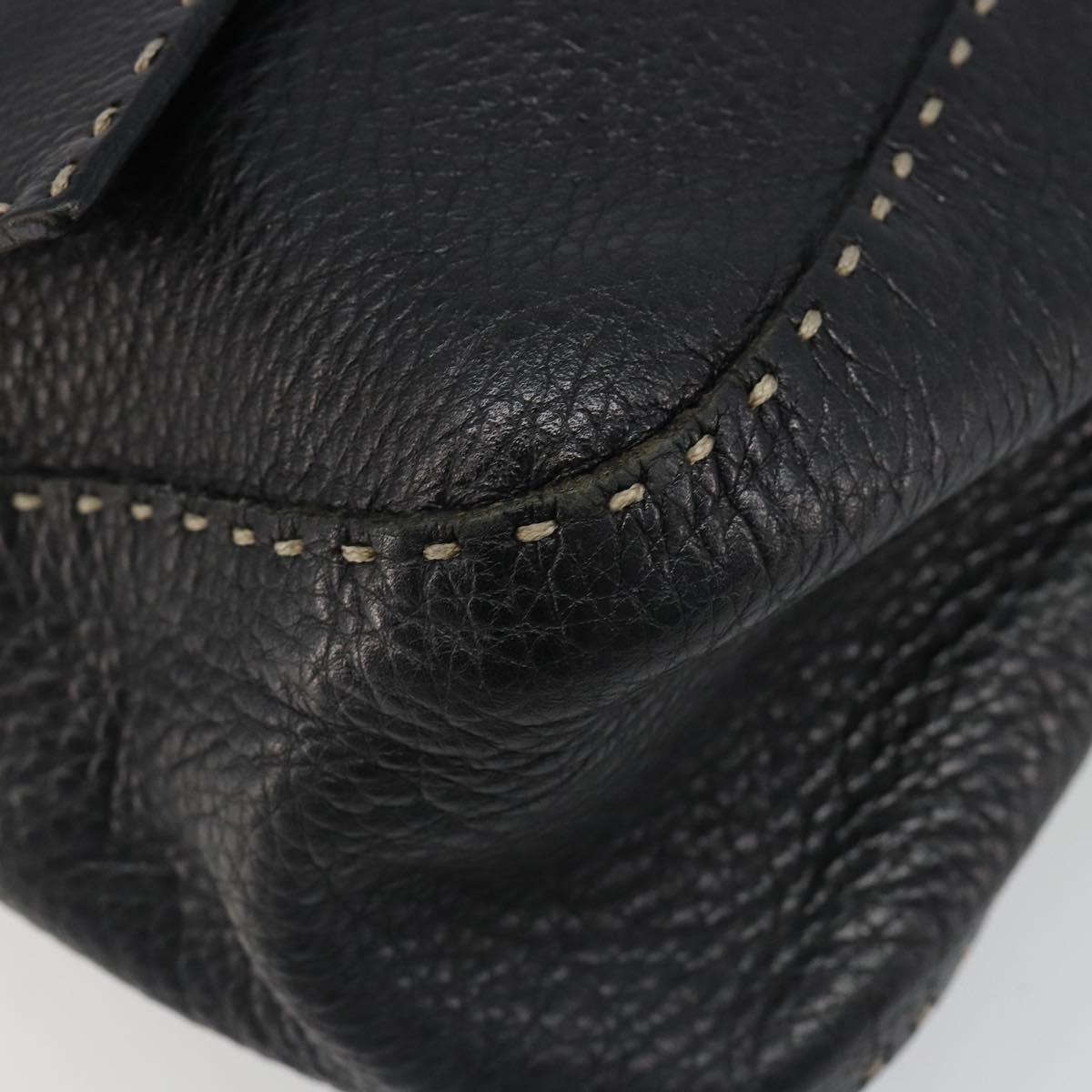 Fendi Black Leather Mama Baguette