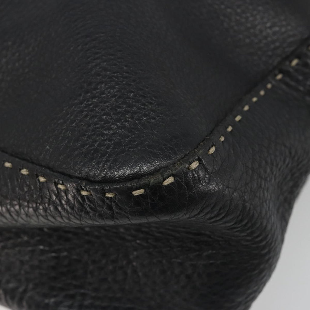 Fendi Black Leather Mama Baguette