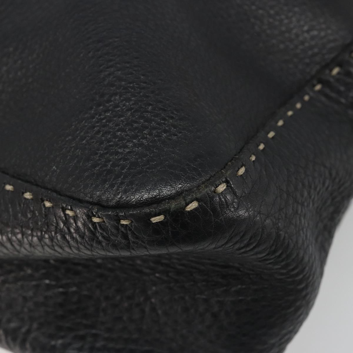 Fendi Black Leather Mama Baguette