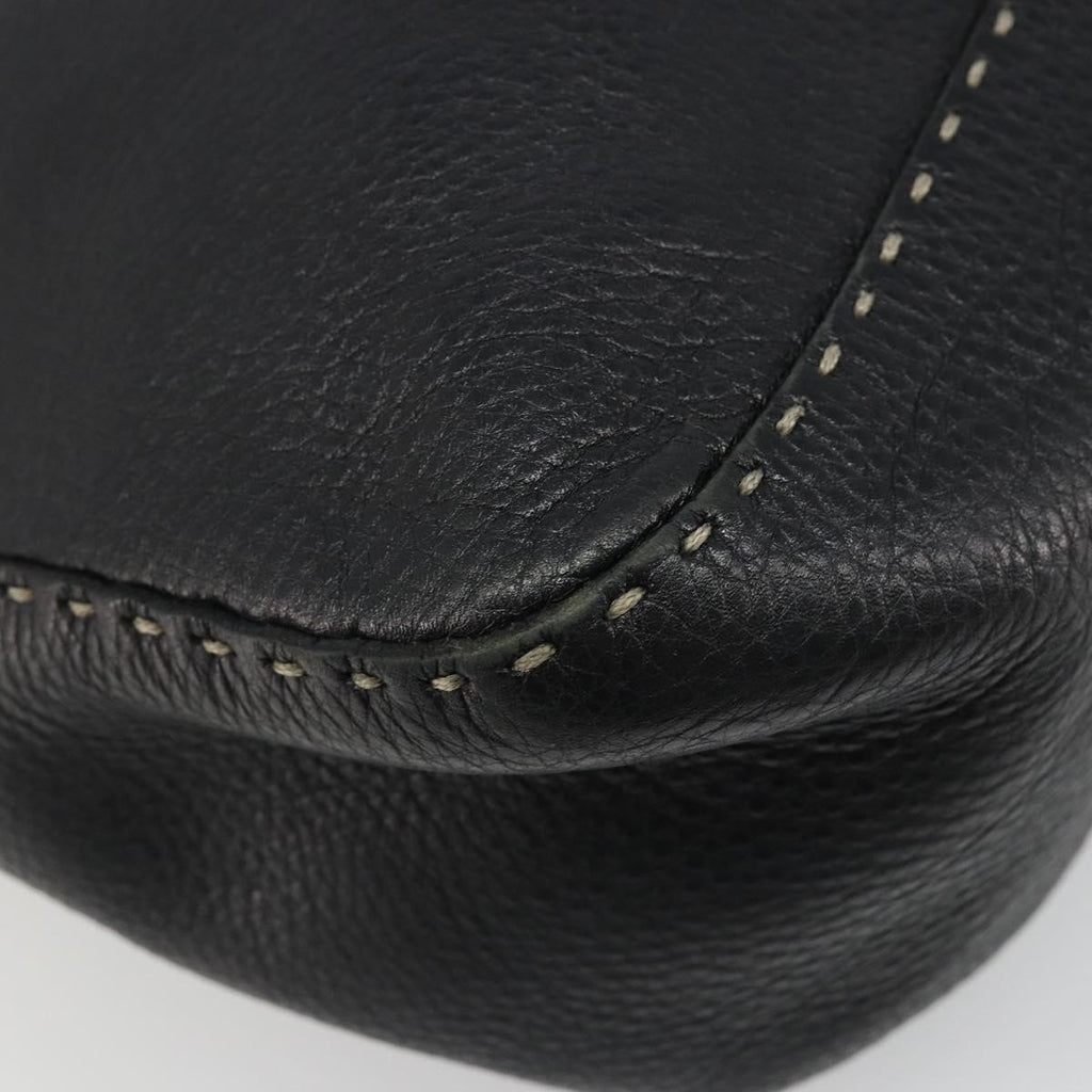 Fendi Black Leather Mama Baguette