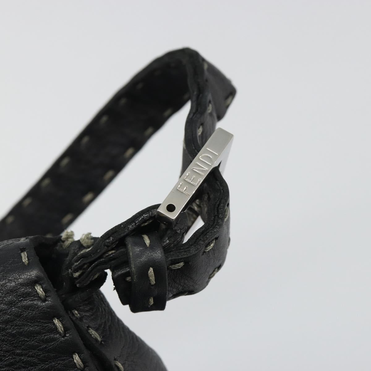 Fendi Black Leather Mama Baguette