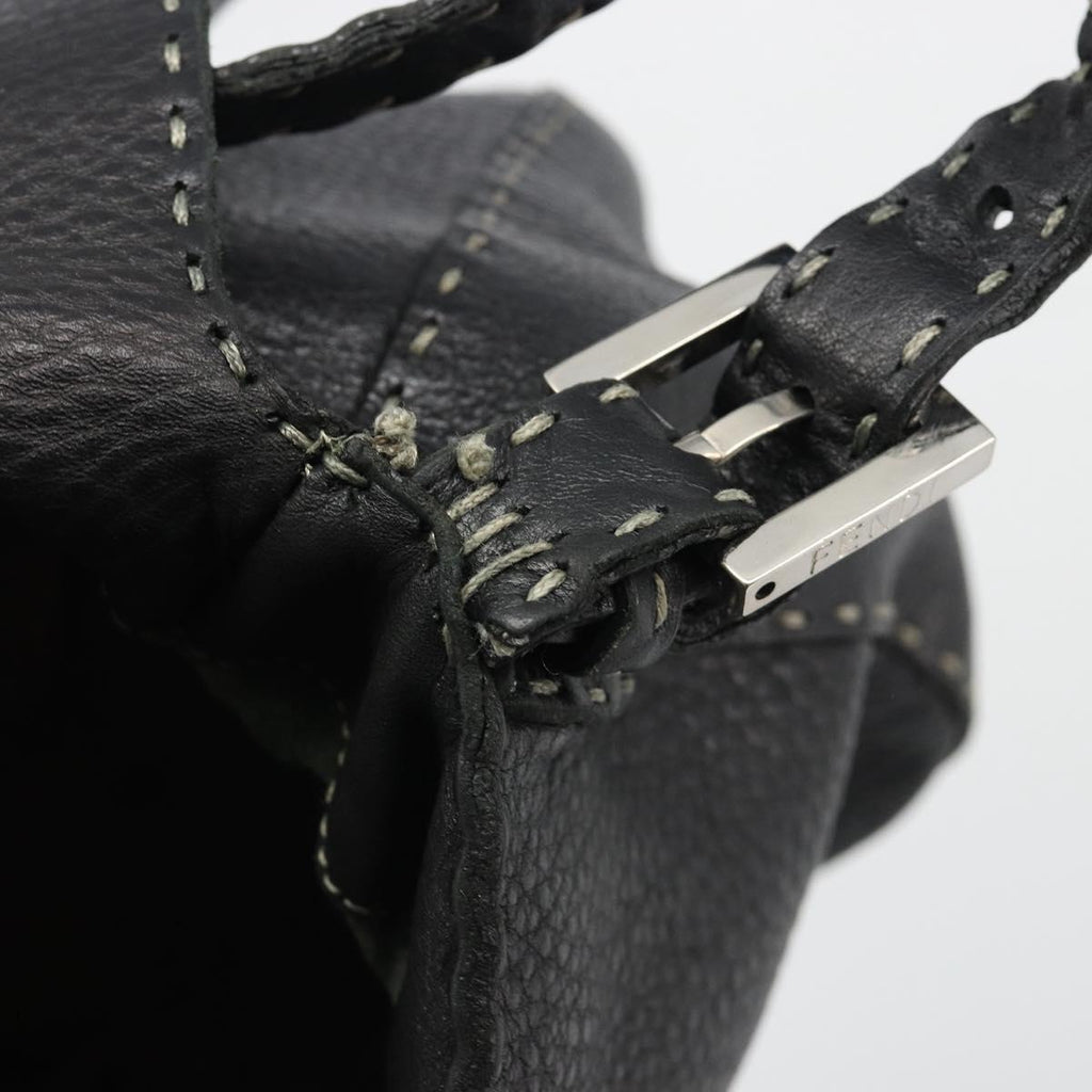 Fendi Black Leather Mama Baguette