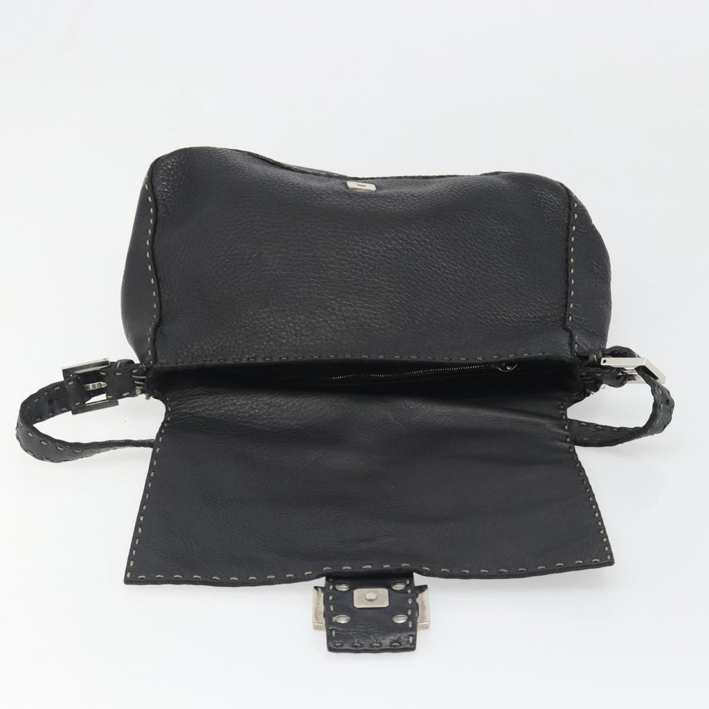 Fendi Black Leather Mama Baguette