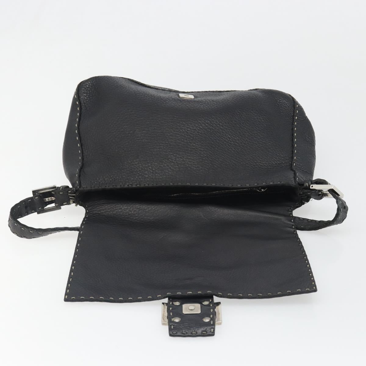 Fendi Black Leather Mama Baguette