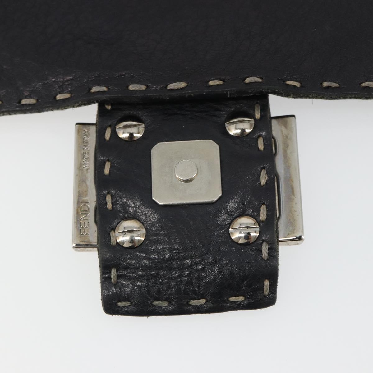 Fendi Black Leather Mama Baguette