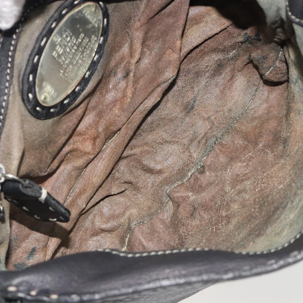 Fendi Black Leather Mama Baguette