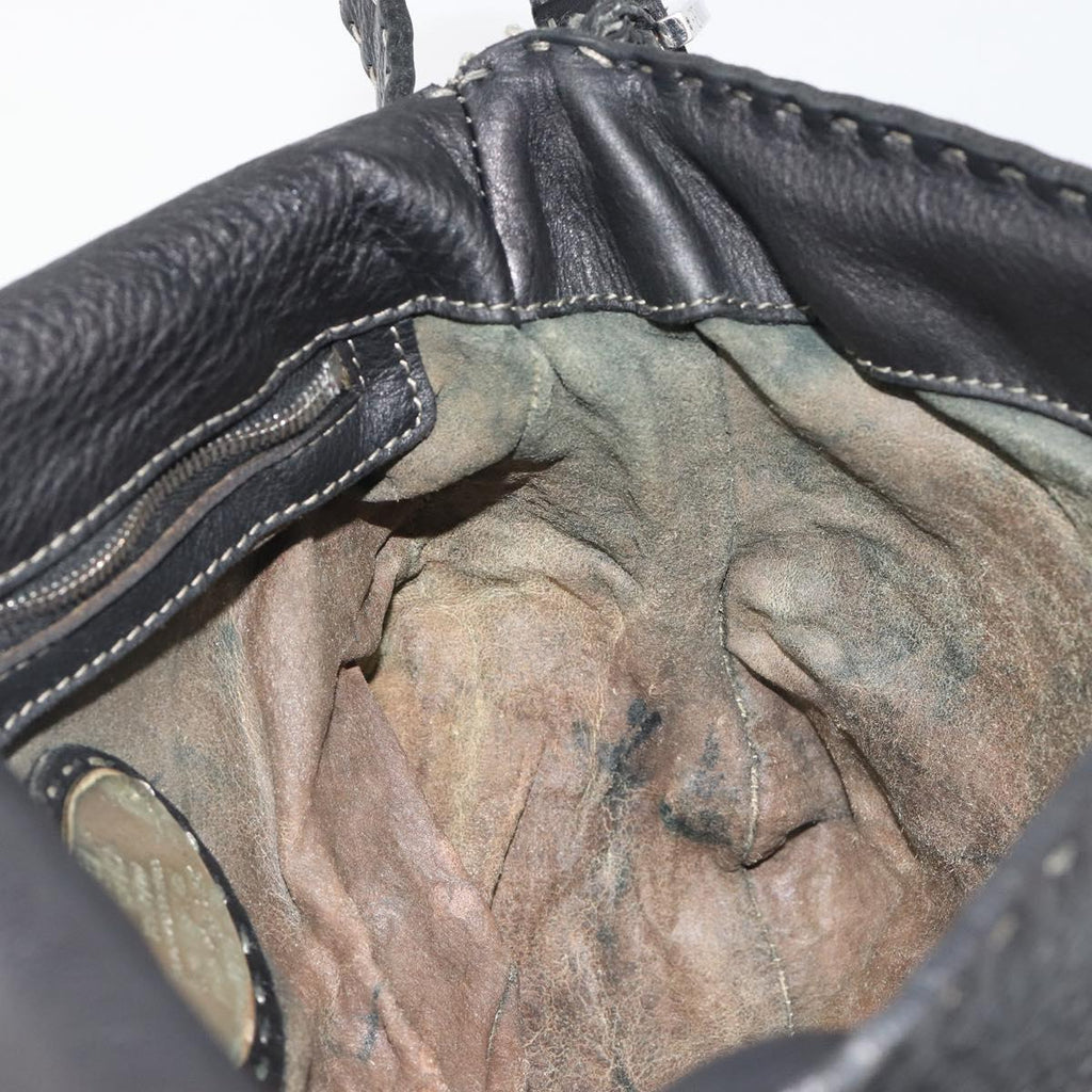 Fendi Black Leather Mama Baguette