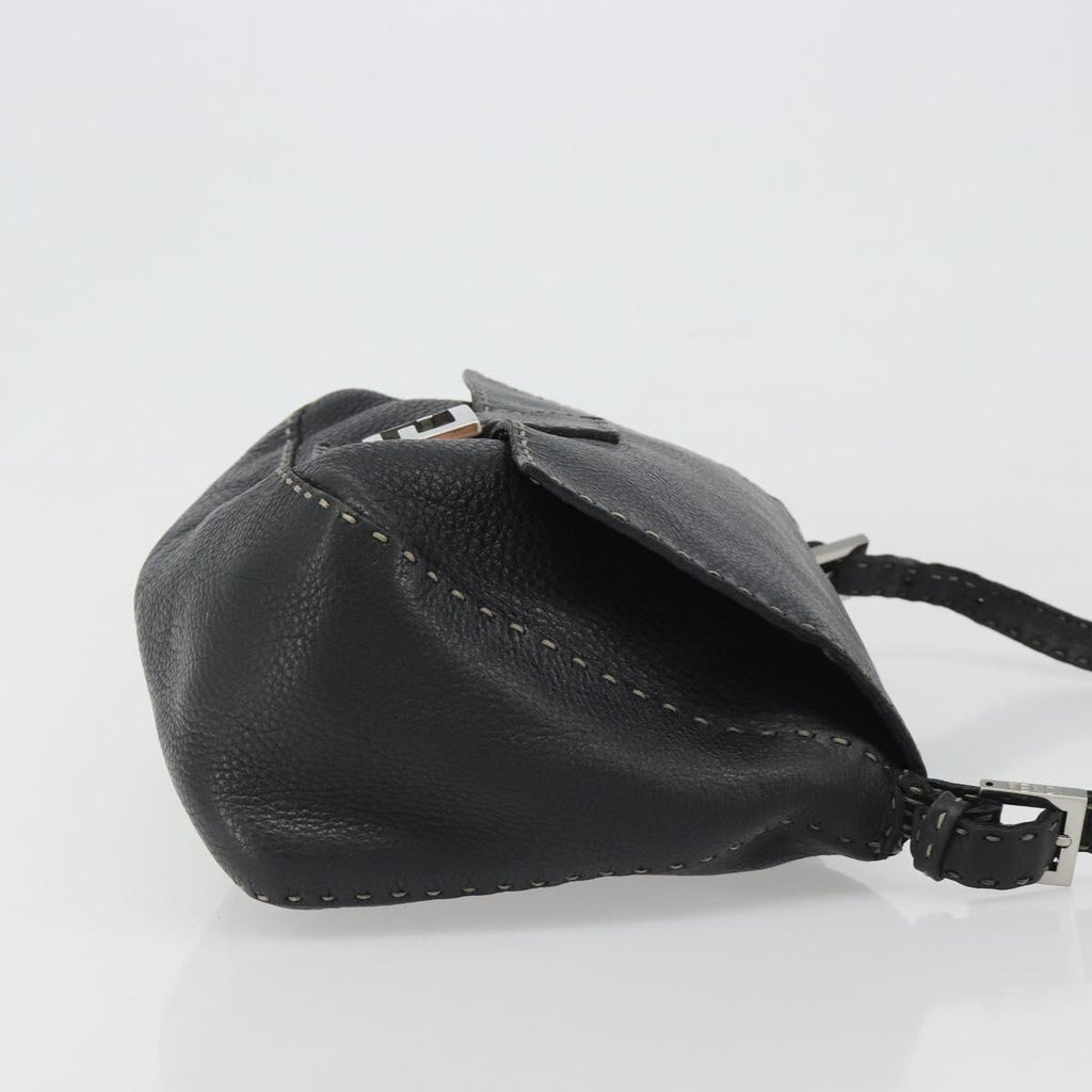 Fendi Black Leather Mama Baguette