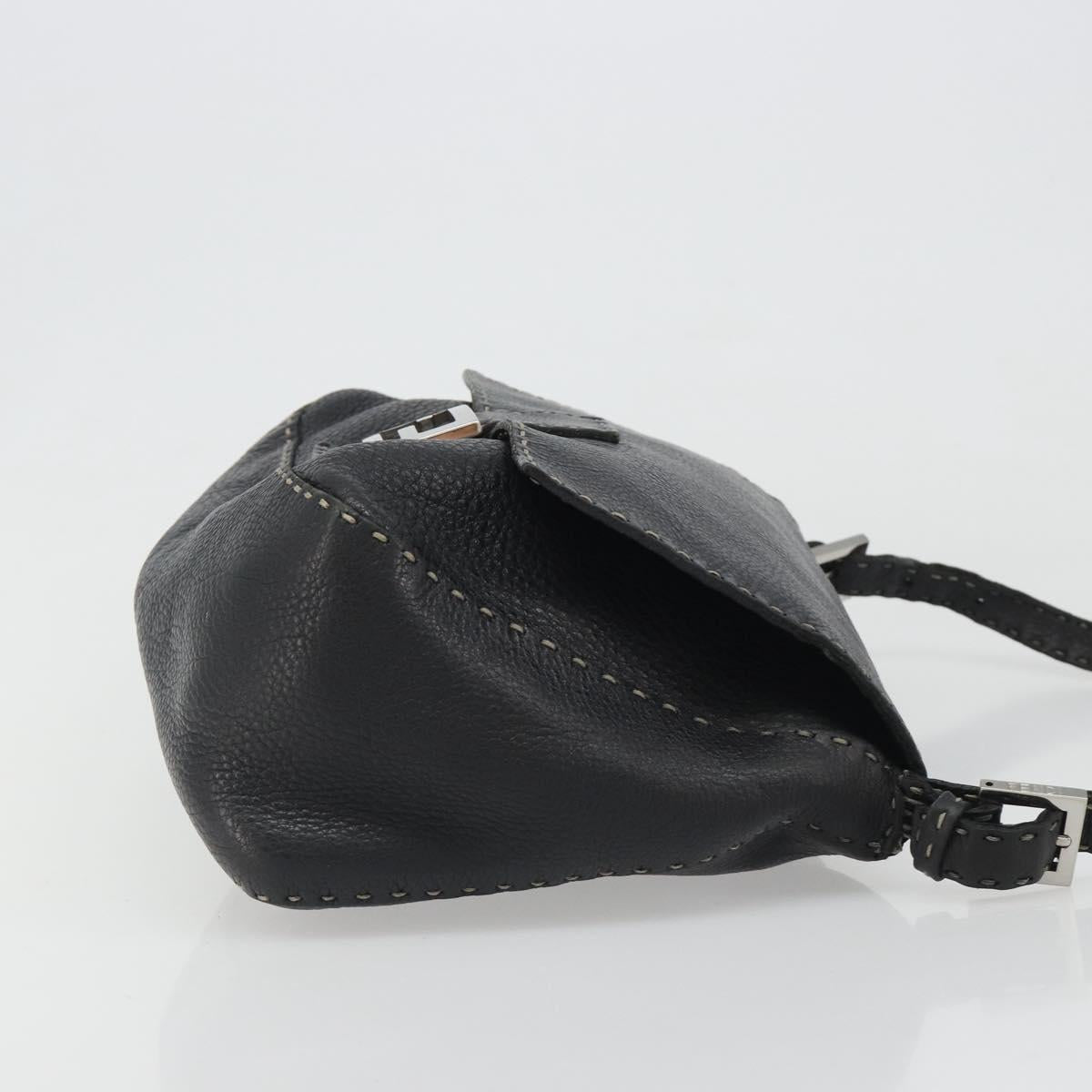 Fendi Black Leather Mama Baguette