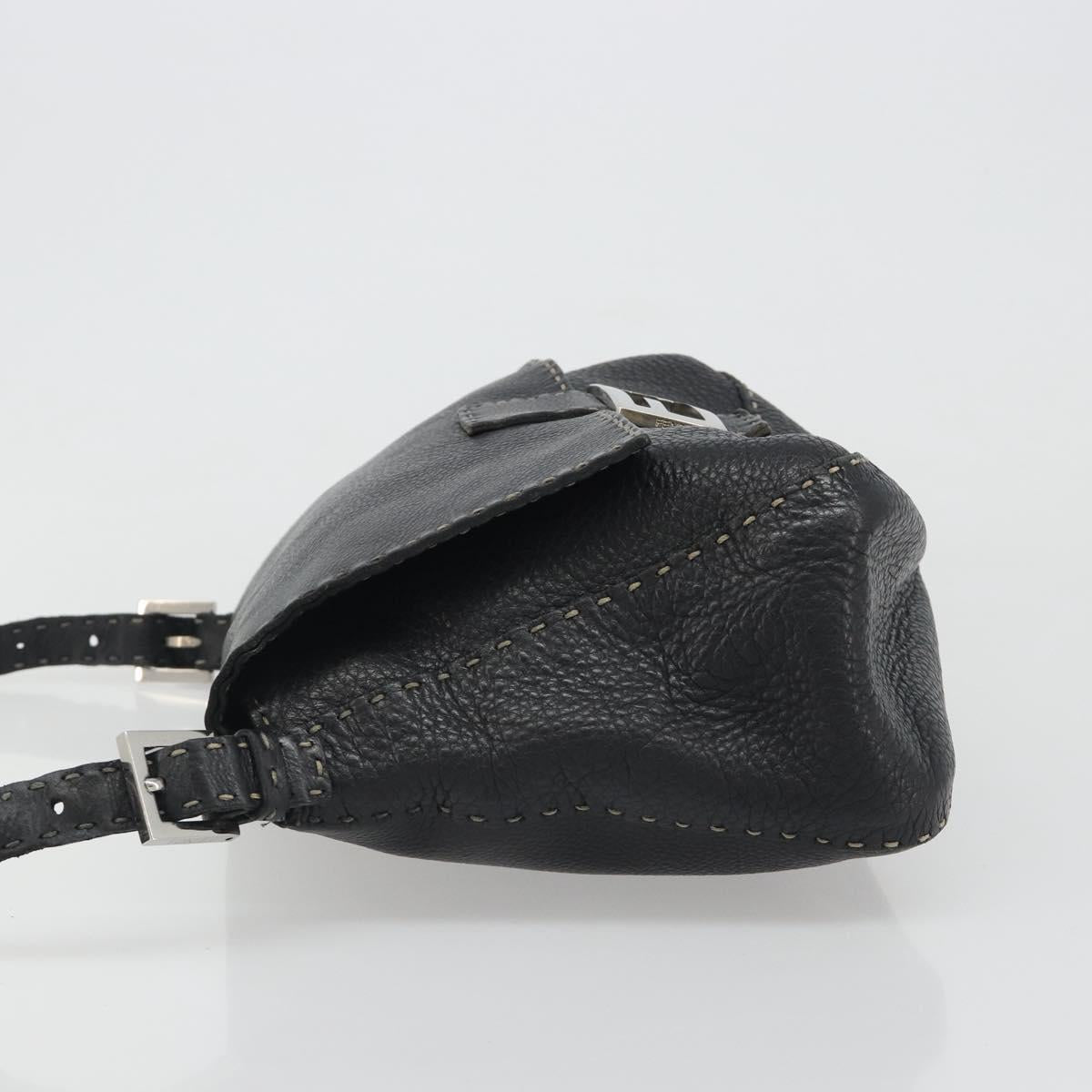 Fendi Black Leather Mama Baguette