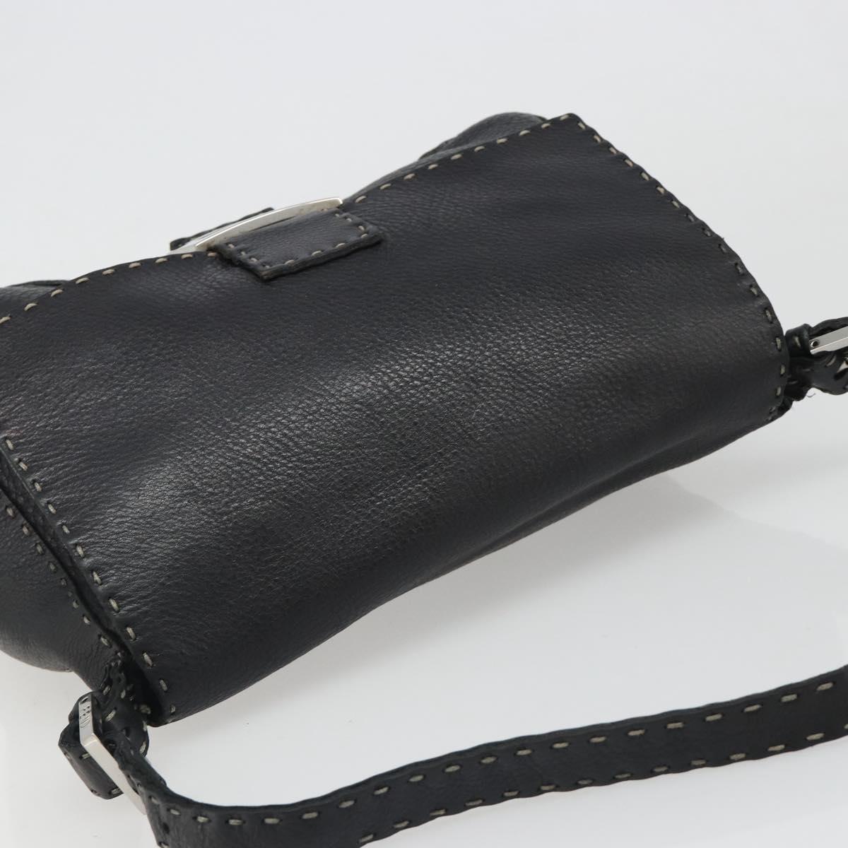 Fendi Black Leather Mama Baguette