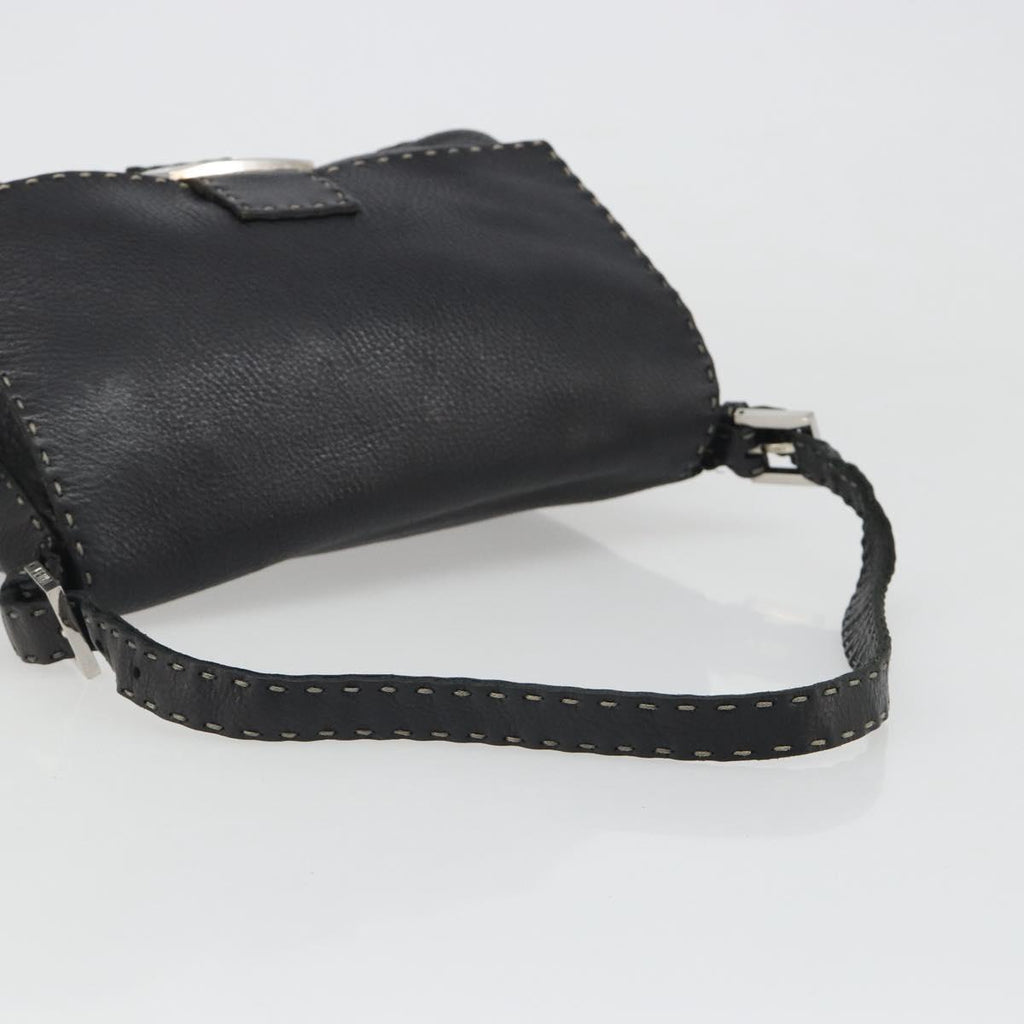 Fendi Black Leather Mama Baguette