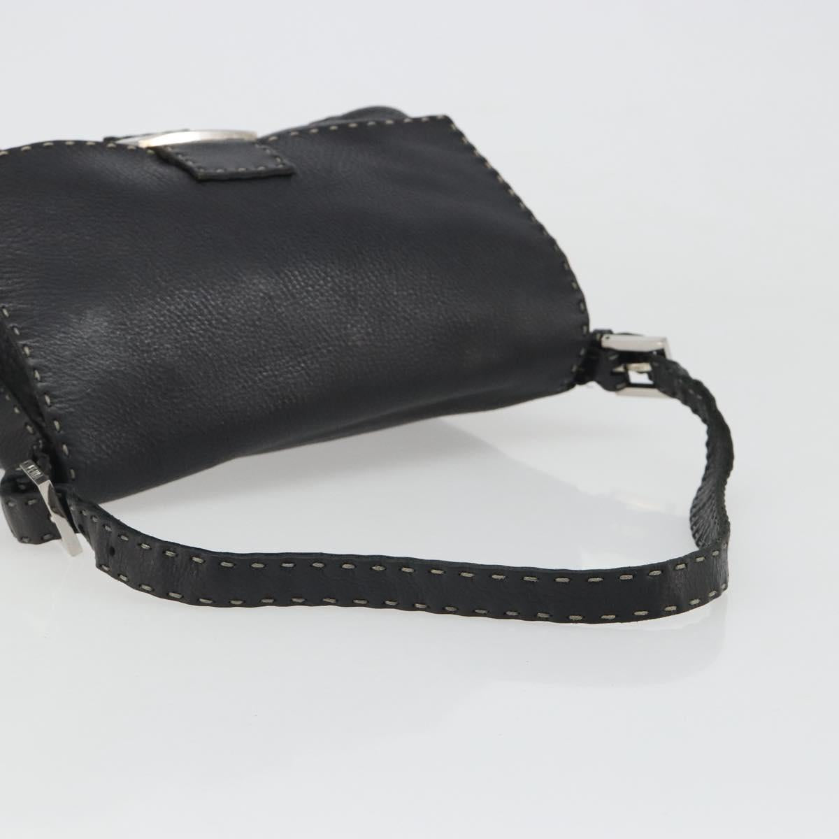 Fendi Black Leather Mama Baguette