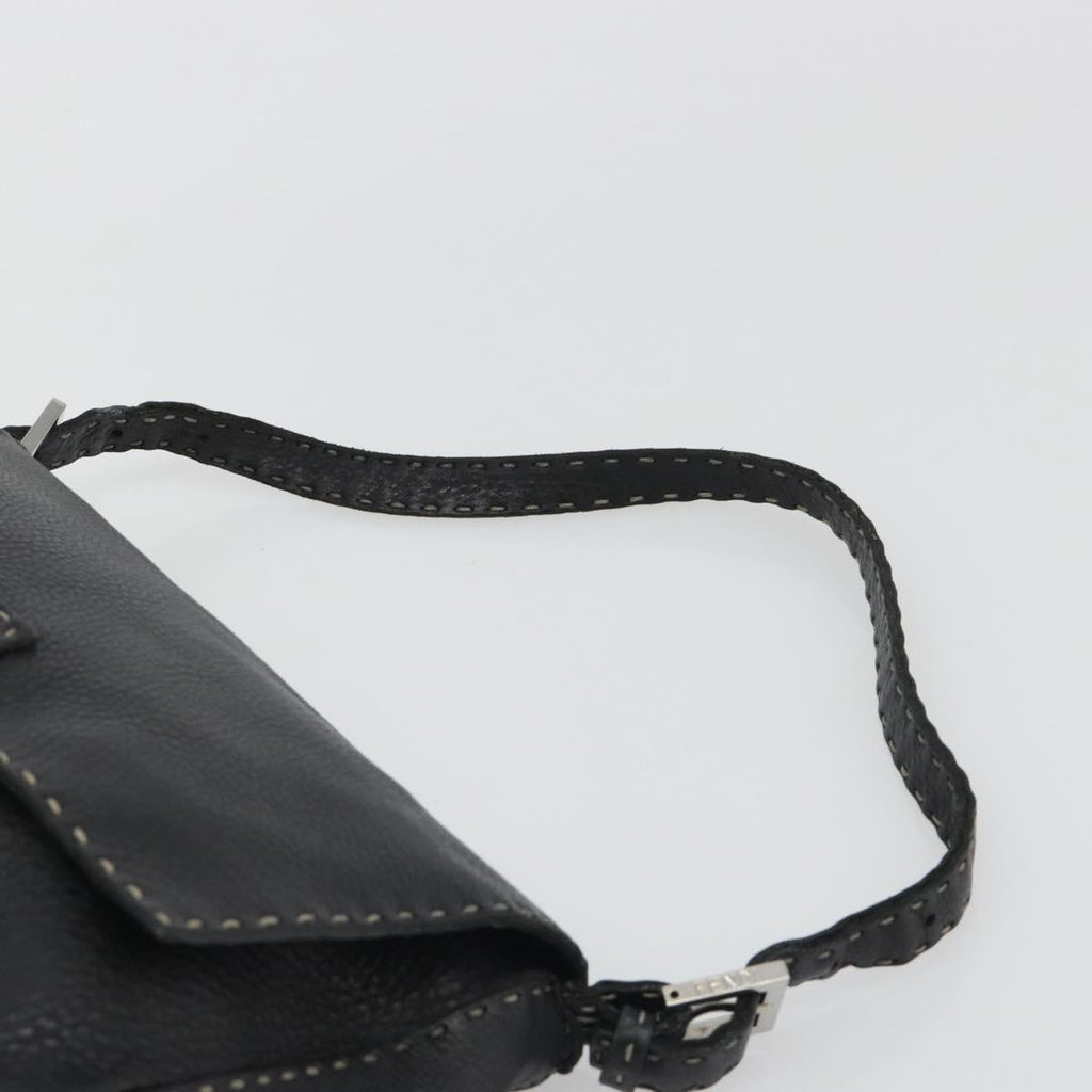 Fendi Black Leather Mama Baguette