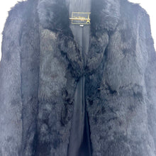 Load image into Gallery viewer, Vintage Black Fur Coat
