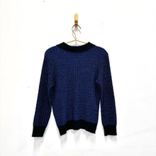 Load image into Gallery viewer, Versace Black and Blue Collared Sweater
