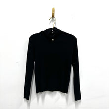 Load image into Gallery viewer, Courreges Black Ribbed Turtleneck Sweater
