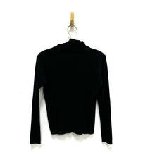 Load image into Gallery viewer, Courreges Black Ribbed Turtleneck Sweater
